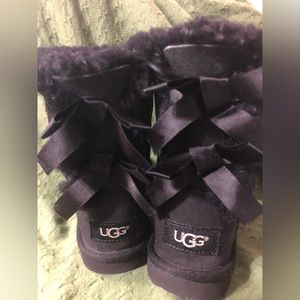 Uggs Bailey Bow II Black Toddler Sz 11 1017394T